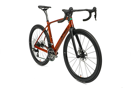 HTech Aeriform, Jarrah frame with SRAM Red E1 groupset, Vision Metron wheels and cockpit, and Brooks C13 saddle